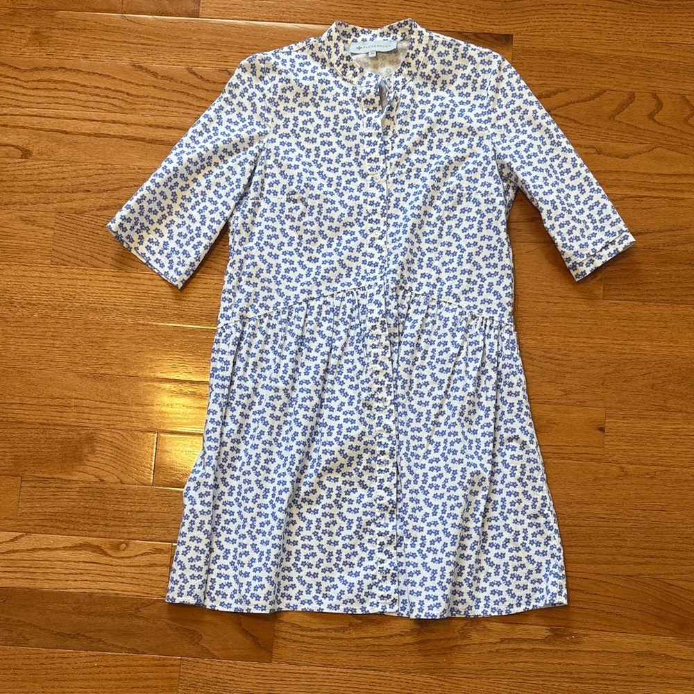 Tuckernuck White and Blue Floral Blouse